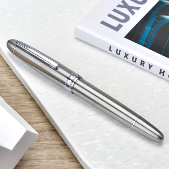万年筆 Asvine J16 ピストン式チタン製 JOWO M　+　アーキテクト Amazon.com : Asvine J16 Brushed Titanium Fountain Pen Fine