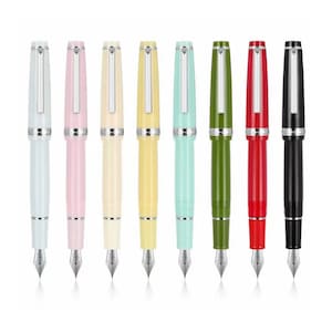 Jinhao 82 stylo plume acrylique EF/F/M plume, garniture argent/or garniture convertisseur stylo bureau écriture stylo cadeau