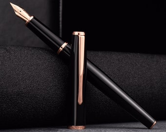 M&G Ultra Simple Rose Gold EF Fountain Pen with Case 