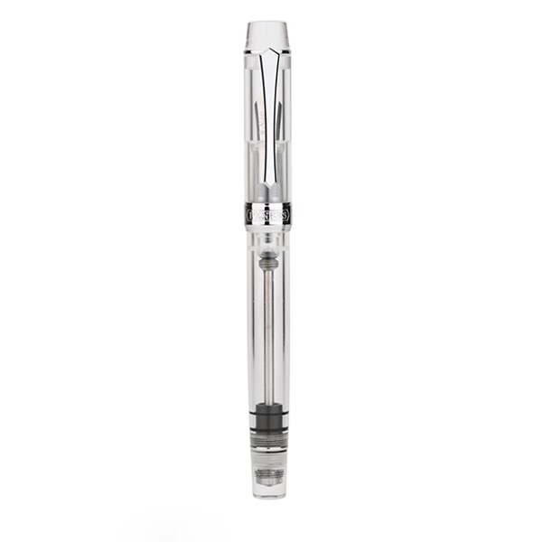 Penbbs 355-16 Fountain Pen Clear Resin Ink Piston Absorption Pen, EF/F Nib Writing Gift Executive Pen Business Signature Pen