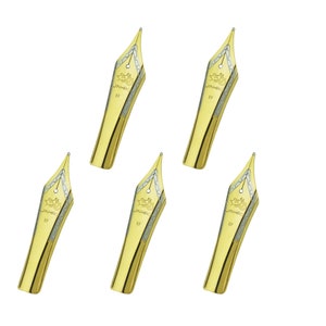 5 stks Jinhao Vulpen Vervanging Penpunt Goud/Zilver Tip Fit 159/450/750 EF/F/M/Gebogen Penpunt