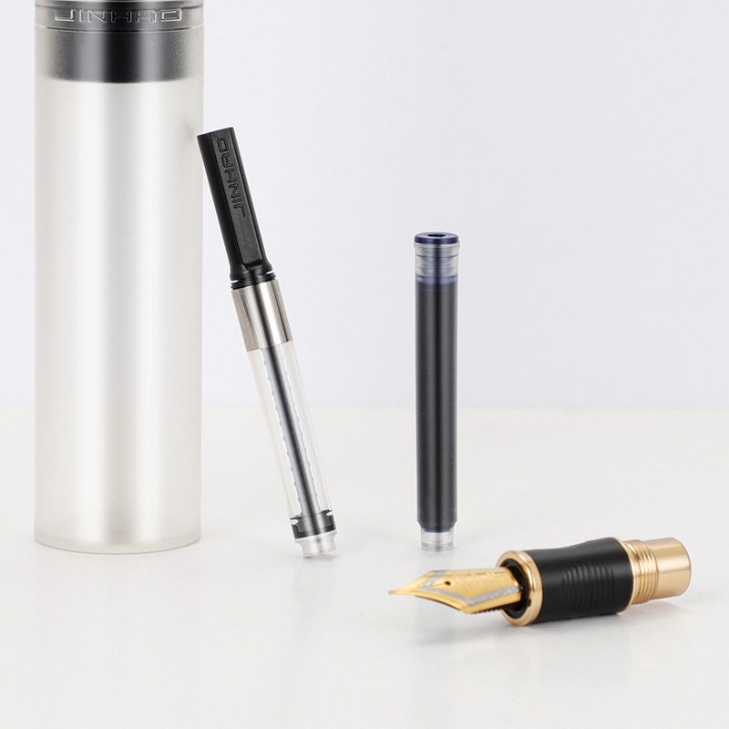 Jinhao X850 Black Metal Fountain Pen Iridium Ef/f/m/bent Nib Etsy