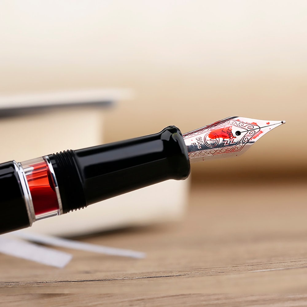 New Majohn T5 Metal Piston Fountain Pen, Iridium EF/F/M Nib