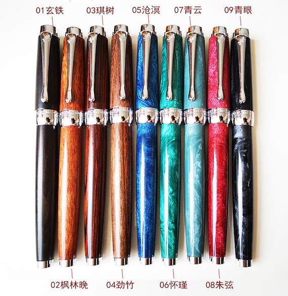 Yongsheng 627 Nature Wood / Resin Fountain Pen Medium Nib With