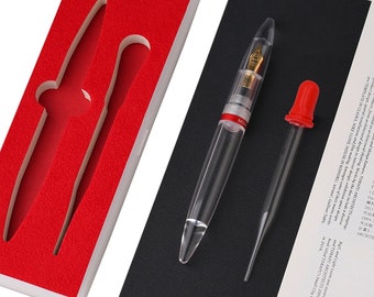 Majohn M2 Fountain Pen Gift Box Set, Clear Eye Dropper Calligraphy Pens, Executive Business Pen, EF/ F Nib Drawing Writing