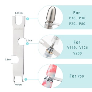 2 PCS Asvine Wrench for Piston and Vacuum Fountain Pens Removing Tools