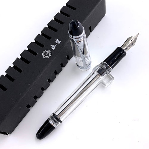 4pcs Wing Sung 3008 Silver Clip Piston Fountain Pen Extra Fine