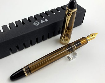 Fashion Wing Sung 3003 Orange Plastic Fountain Pen Push Extra Fine EF Nib 0.38mm Fashion Wing Sung 3003 Orange Plastic Fountain Pen Push Extra Fine EF Nib 0.38mm