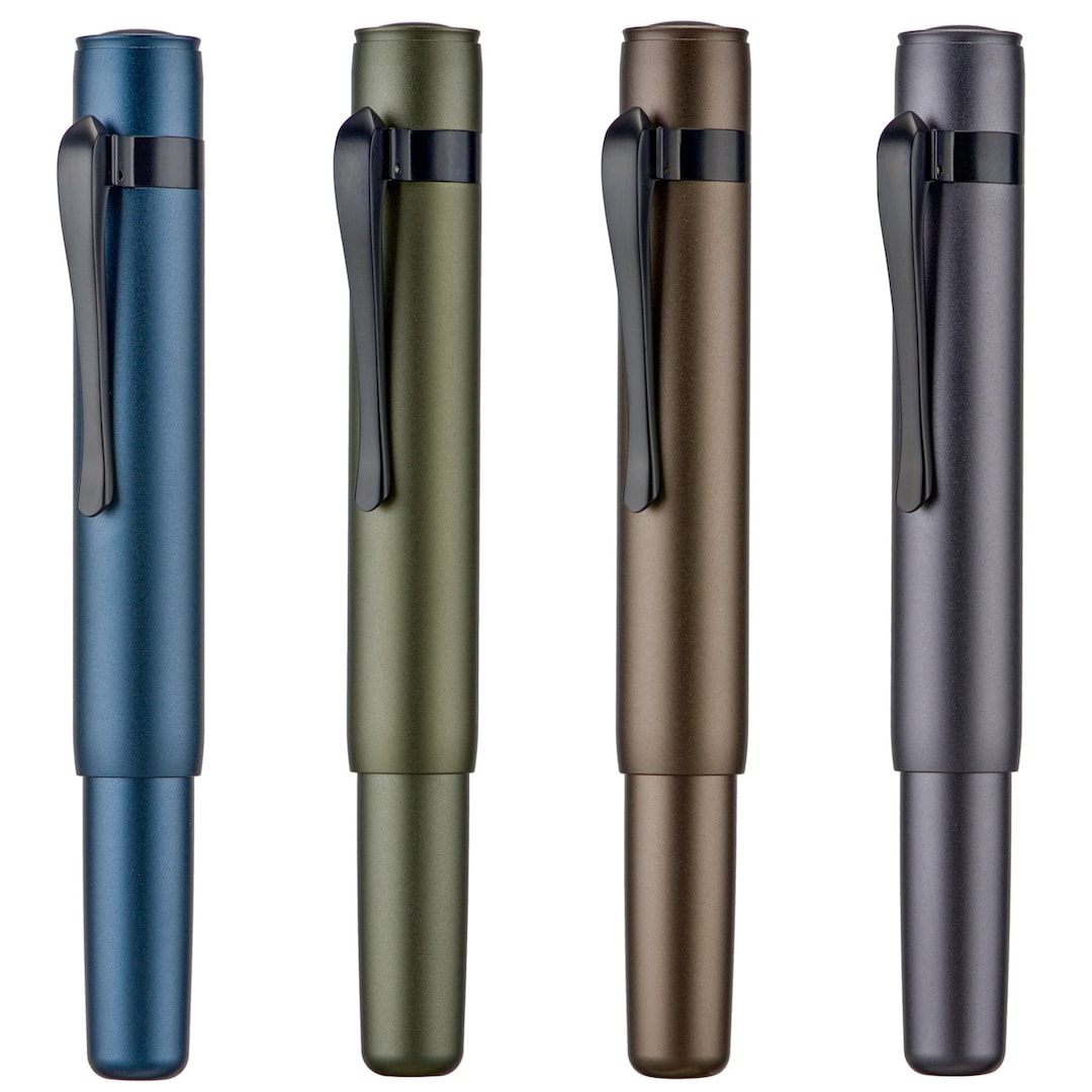 Hongdian M2 Mini Fountain Pen Aluminum Alloy Pocket Pen, Black EF/F/M ...