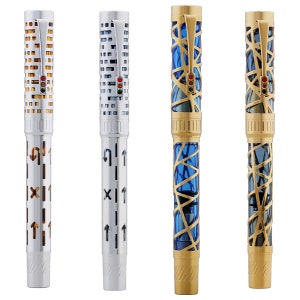 Majohn T6 vulpen City Light vulpen met zuiger, EF/F/M penpunt skelet acryl schrijfpen