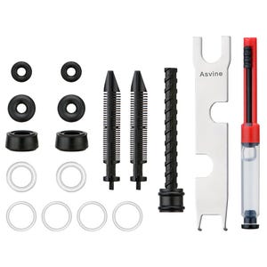 Asvine Vacuum e set di accessori per penna stilografica a pistone, O-ring, guarnizioni, biella, grasso, alimentatori, chiave inglese
