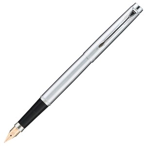 Hero 200A Classic Edelstahl Füllfederhalter, 14K Gold Fine Nib Silber Zierstift Vintage Pen mit Geschenk Box