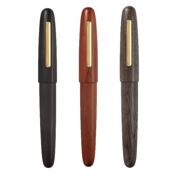 Jinhao 9056 Natural Wood Fountain Pen Ef/f/m/bent Nib Writing Etsy