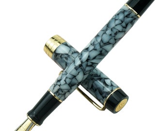 Jinhao 100 Centennial Gray Resin Fountain Pen, EF/ F/ M/ Bent Writing Gift Pen