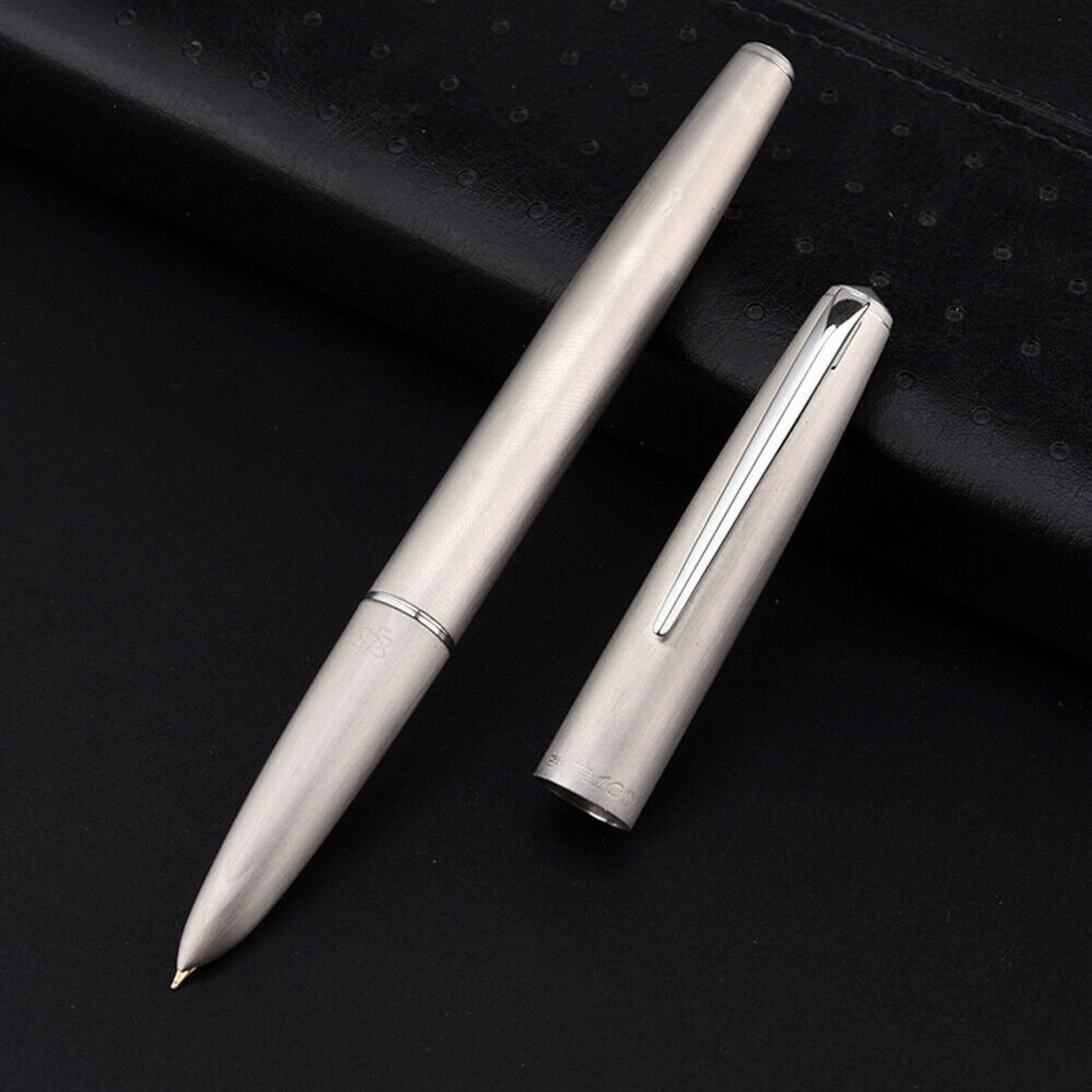 Hero 100 Series 14K Gold Classic Fountain Pen Matte Steel Etsy