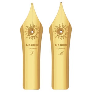 2 pcs Majohn Size 8 Fountain Pen Replacement Nib F, M Compatible with Majohn Size 8 P139 and P140