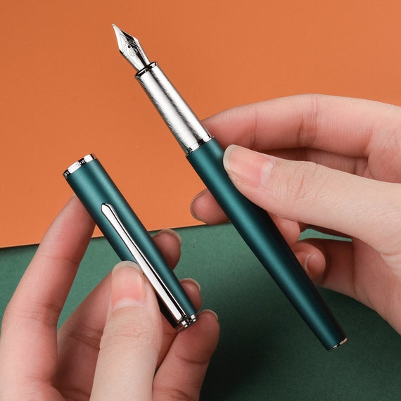 Personalized Hongdian 920 Black/ White Metal Fountain Pen, Rose Gold Plated EF/F/ M Nib and Trim Classic Pen - New Zealand