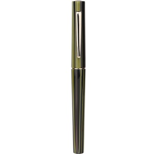 Pluma estilográfica verde acrílica Majohn N3, punta extra fina / fina de iridio, juego de estuche de pluma de firma de clip de oro