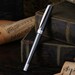 Levin 80 Red Fiber Brushed Fountain Pen,Iridium Extra Fine Gold Nib Original Imagjwnjs9czh5d2