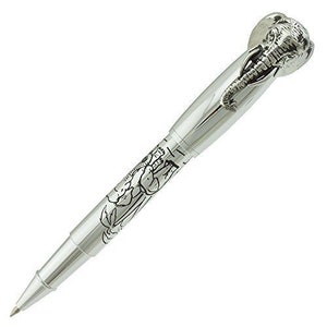 Caneta Rollerball Fuliwen Elephant, canetas para presente pretas/prateadas com recarga preta