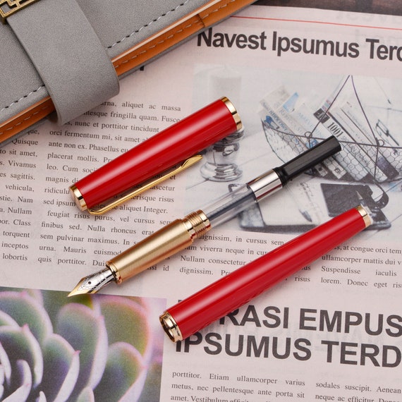 Jinhao Ceramic Fountain Pens 0.5mm Fine Nib Metal Silver Clip Inking Pens  for Writing Back To School Office Supplies Stationery
