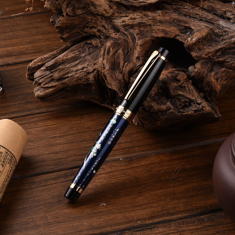 Personalized Hongdian 1837 Metal Fountain Pen Handdrawing Etsy