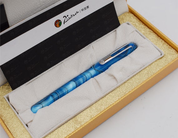 Neuer Picasso Zelluloid Füllfederhalter EtSandy Aurora PS-975 Iridium F Geschenk