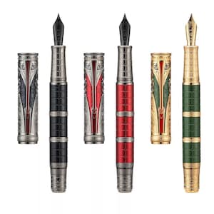 Hongdian D5X vulpen Qin Dynasty-pen, iridium EF/F-puntconverterpen Vloeiend schrijvend