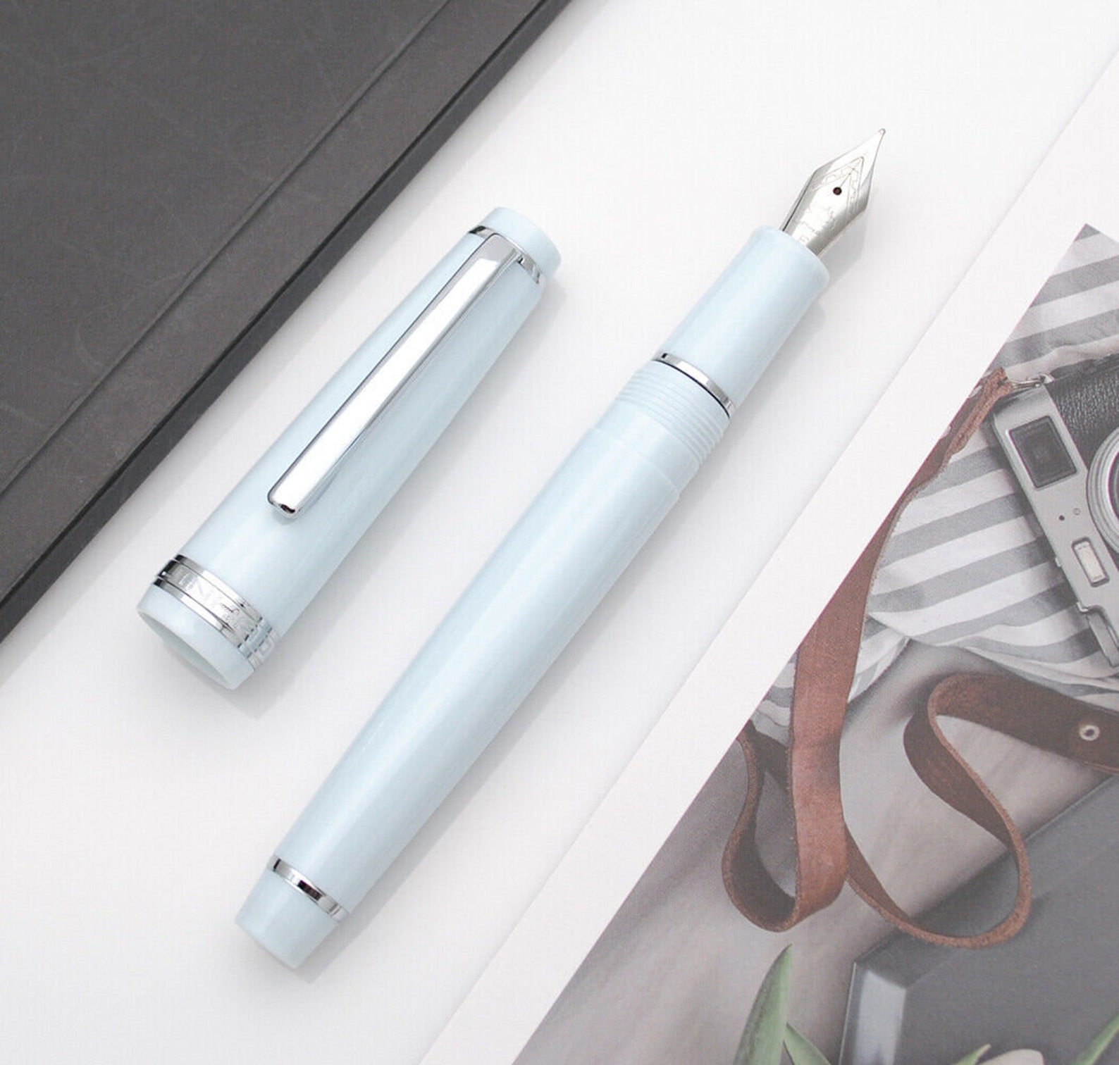 Jinhao 82 Acrylic Fountain Pen EF/ F Nib Silver Trim/ Gold Etsy