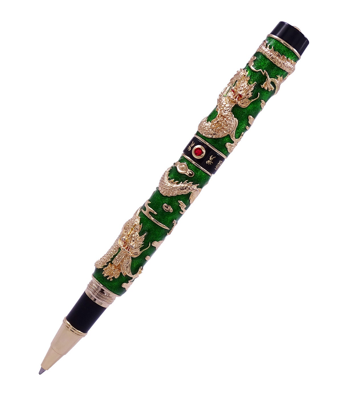 Top Luxus JINHAO Stift Einzigartige Double Dragon Prägung Metall Roller Kugelsch - 3