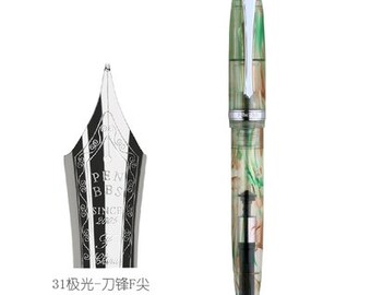 Luxury PENBBS 308 Acrylic Fountain Pen - Smooth Fine 0.5mm Nib - China