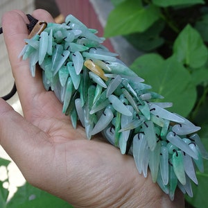 Certified Handmade Green Jade Jadeite Pendant Capsicum Type A Emerald 岁岁平安 B1942