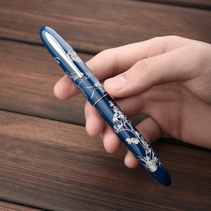 Hongdian N23 Fountain Pen Rabbit Year Metal Pen, Iridium Extra Fine/ Long Knife/ Long Blade Medium Nib Classic Pen image 10