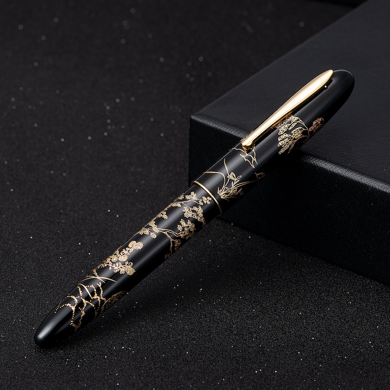 Hongdian N23 Fountain Pen Rabbit Year Metal Pen, Iridium Extra Fine/ Long Knife/ Long Blade Medium Nib Classic Pen image 4