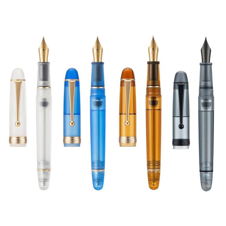 Asvine V126 Vacuum Filling Fountain Pen, Transparent Acrylic Pen, Iridium EF/F/M Nib Large-Capacity Writing Pen