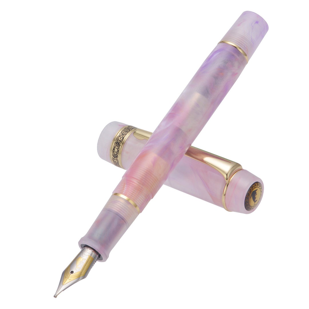 Kaigelu 316A Light Pink Acrylic Fountain Pen, Extra Fine/ Fine