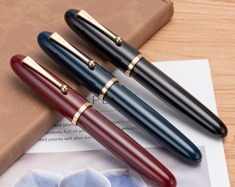 3 PCS Jinhao 9019 Dadao Resin Fountain Pen #8 Nib, Big Size High Capacity Converter