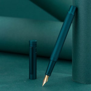 Personalized Hongdian 1851 Green Forest Fountain Pen, Extra Fine/ Fine /M/ Bent Nib Office Writing Pen