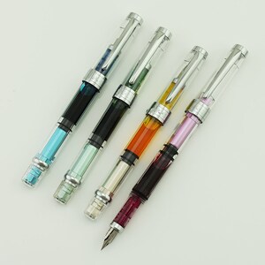 thumbnail interactive-video image 1 of 2018 Wing Sung 3008 Silver Clip Piston Fountain Pen - Extra Fine EF Nib (0.38mm) 1 of 4