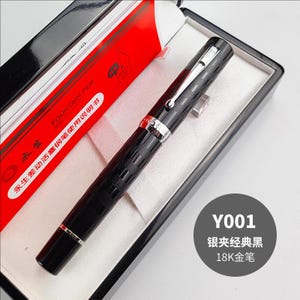 Wingsung 600 Piston Pen Fountain Pen 18K Gold Size 8 Nib Resin Writing Pen