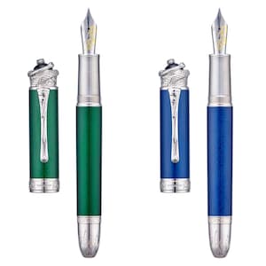 Hongdian N25 vulpen slang jaar zuigerpen, iridium EF/F penpunt kantoorpen schrijfcadeau