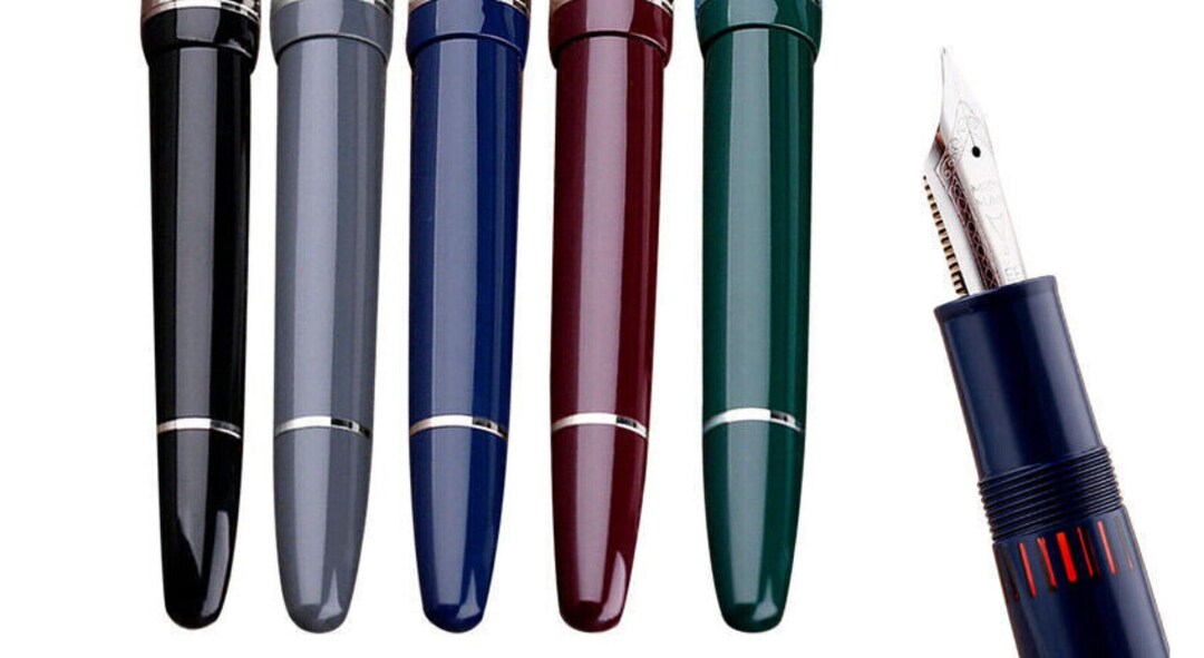 Majohn P136 Glacier Blue Piston Fountain Pen EF/0.38mm Nib 20