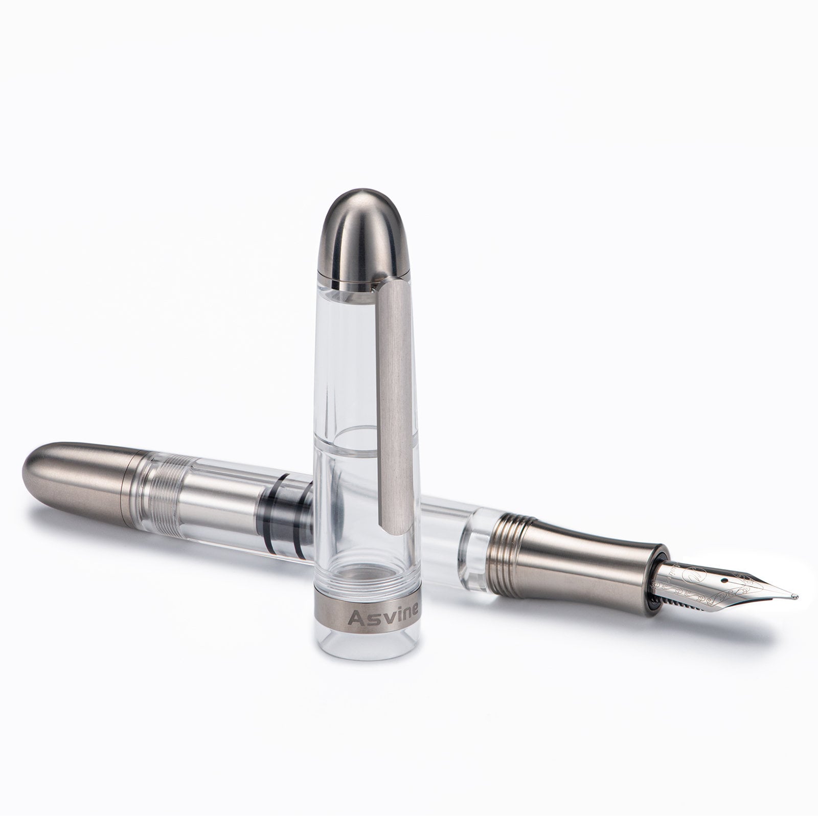 Asvine P36 Titanium Fountain Pen Piston Filling Clear Etsy Canada