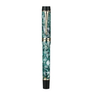 Majohn M600S Lake Blue Acryl Füller, Iridium Fine Nib / Medium Nib / Bent Nib / 3 Nibs Gold Borte Mode Geschenk Schreibfeder