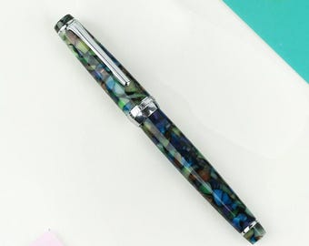 Majohn ニュームーン 万年筆 マーブルブルー/マーブルグリーン