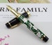 Personalized Hongdian 1837 Fountain Pen, Hand-Drawing Green Flower Calligraphy Pen, Extra Fine/ Fine Nib/ Bent Nib Pen Gift 