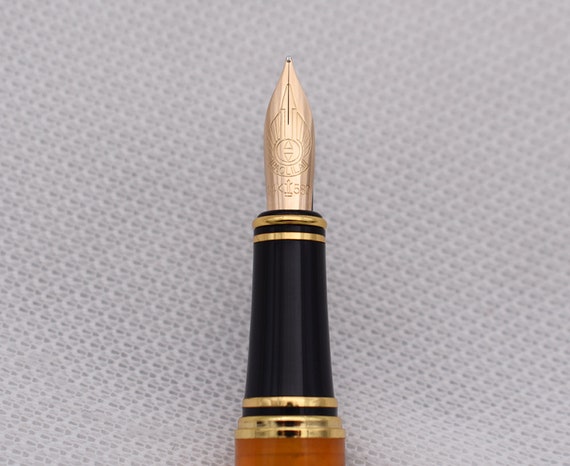 wassen Ongedaan maken limiet Limited Edition Haolilai Gouden Vulpen 14K Goud M Penpunt - Etsy België