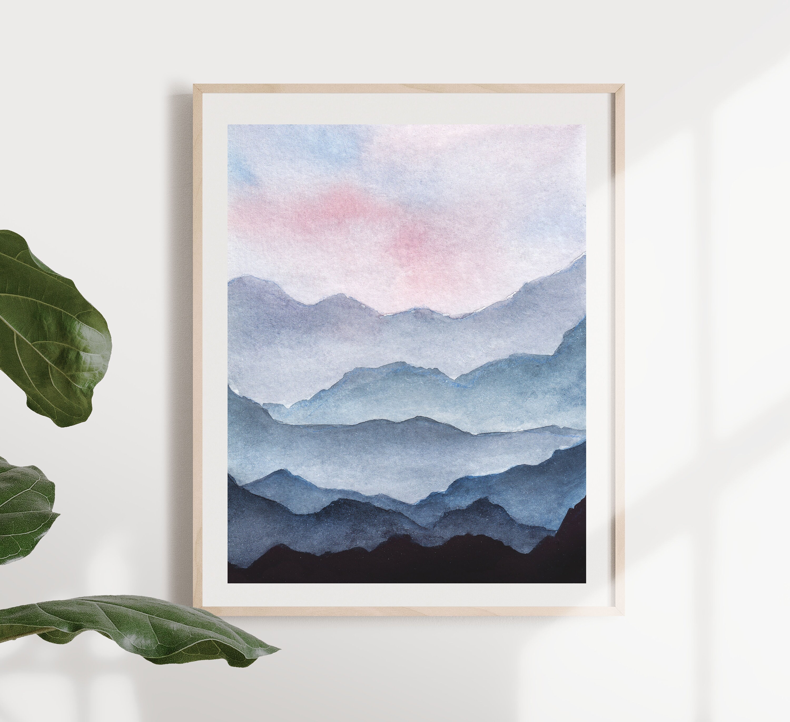 Mountains Art Contemporary Art Mountain Painting Modern Etsy