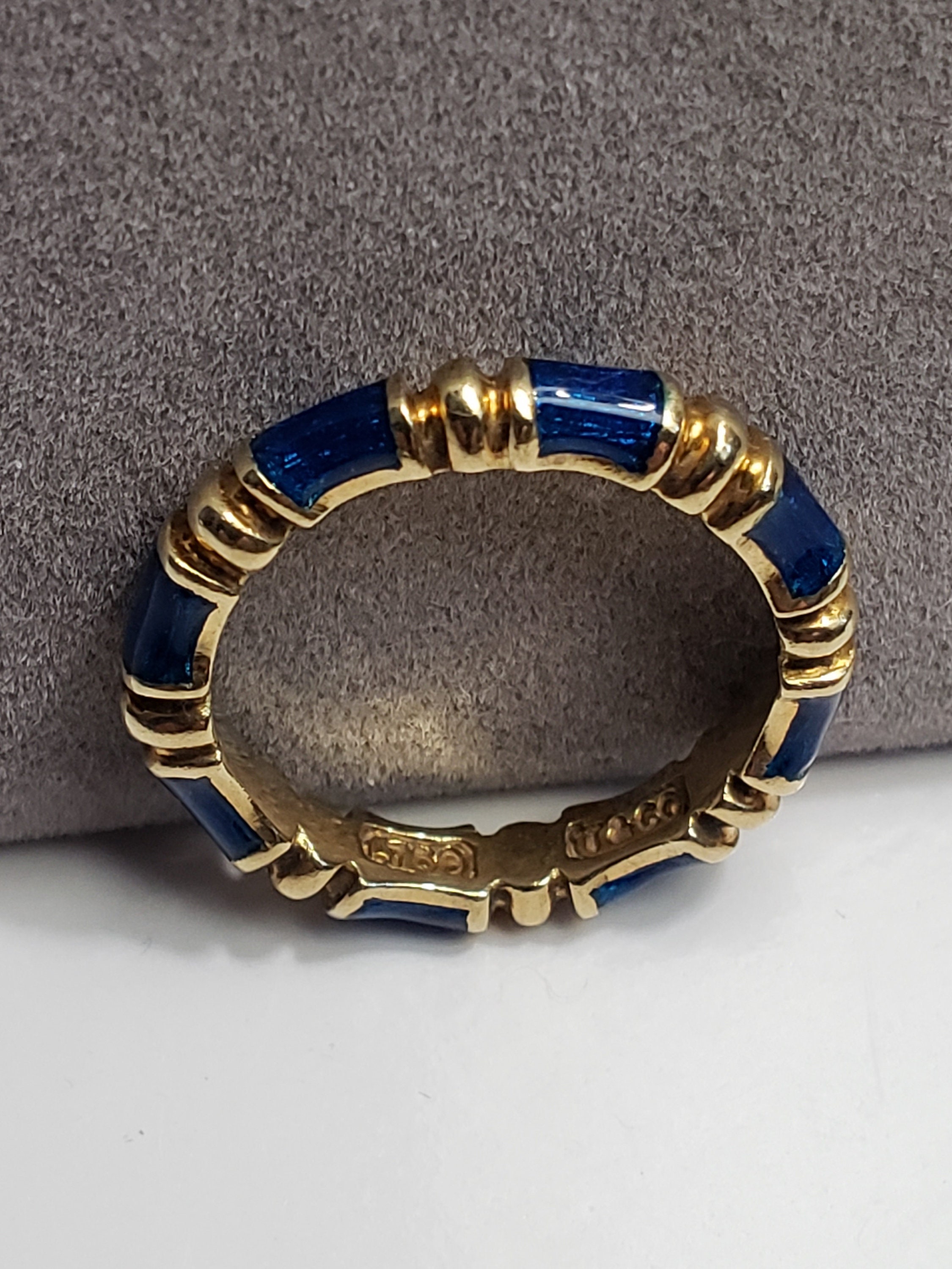 Authentic Tiffany & Co. 18K Yellow Gold Bamboo Ring Size