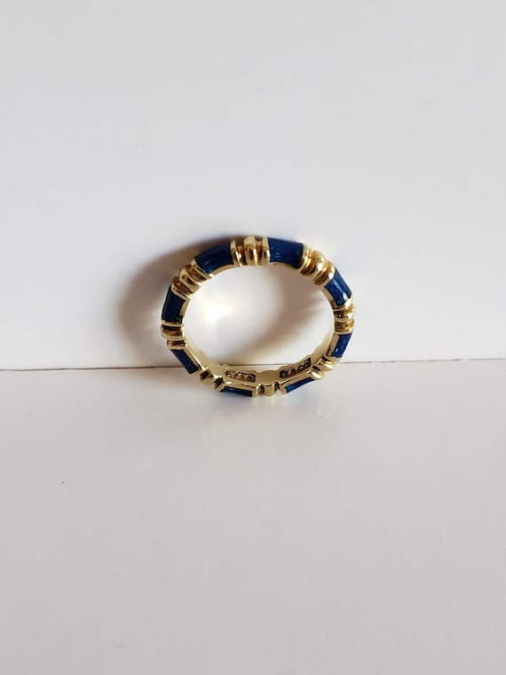 Authentic Tiffany & Co. 18K Yellow Gold Bamboo Ring Size 5.75